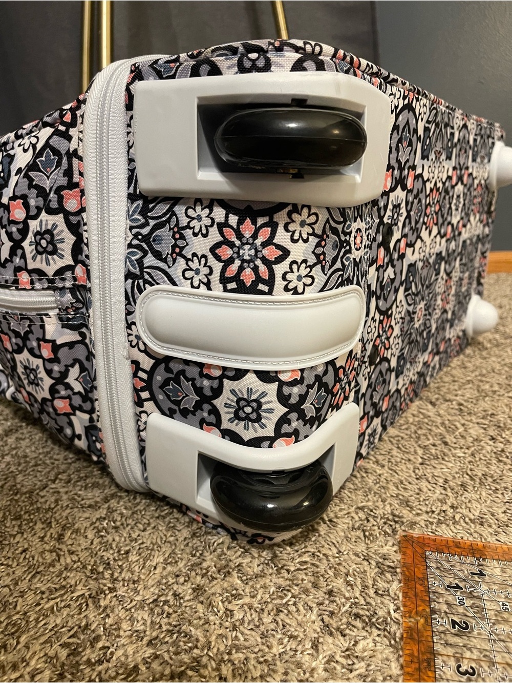 Vera Bradley Lisbon Medallion wheeled carry-on duffle - Picture 3 of 11